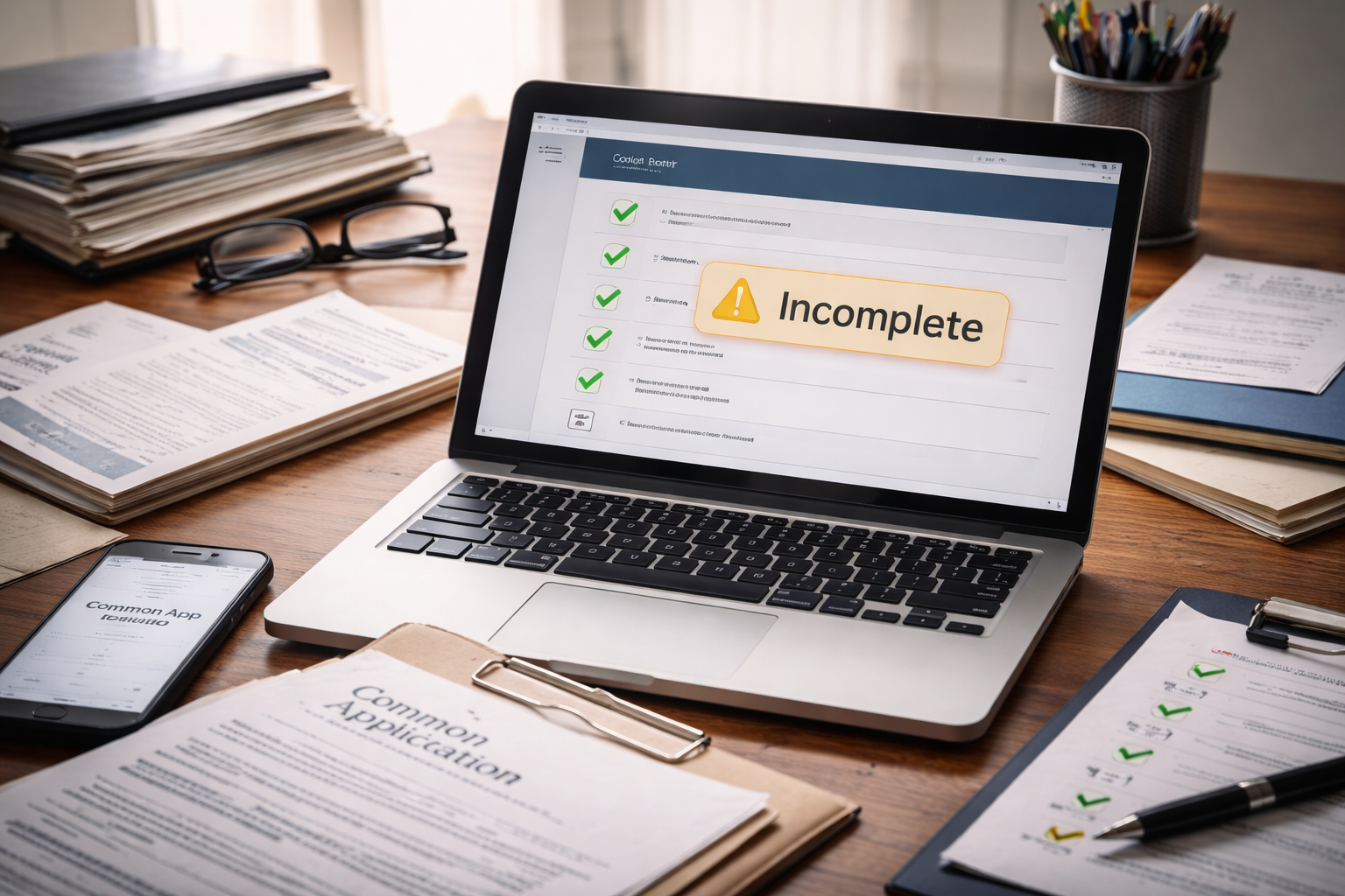 Common App Submitted but School Shows Incomplete