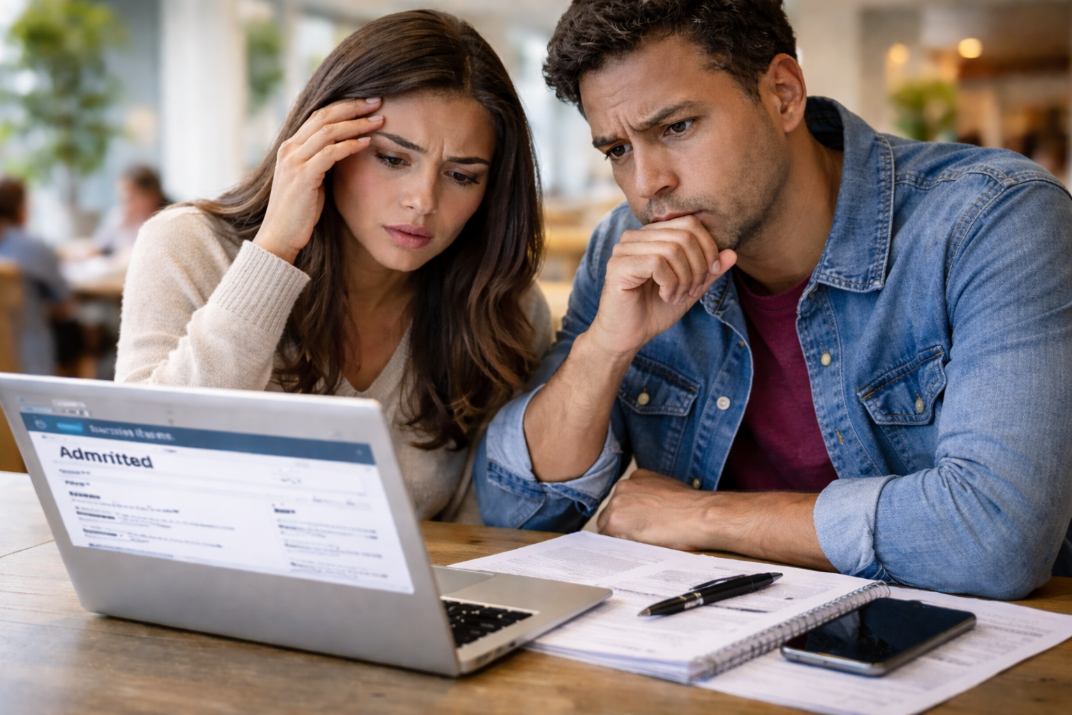 Admitted but no official letter