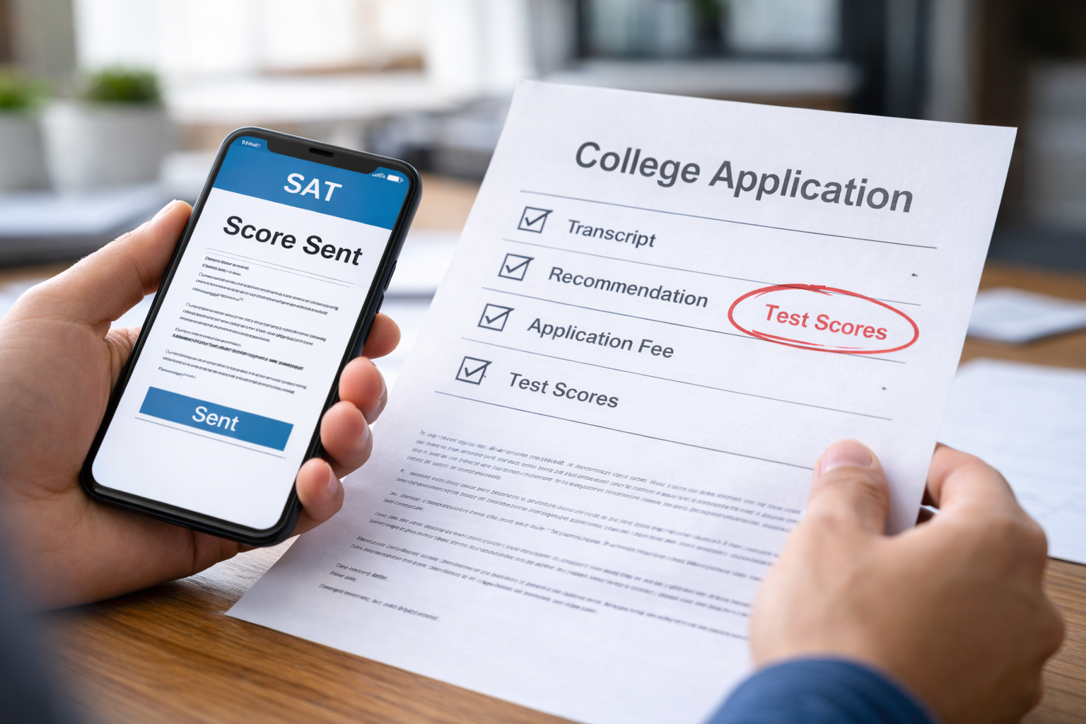 Test score sent but missing in portal