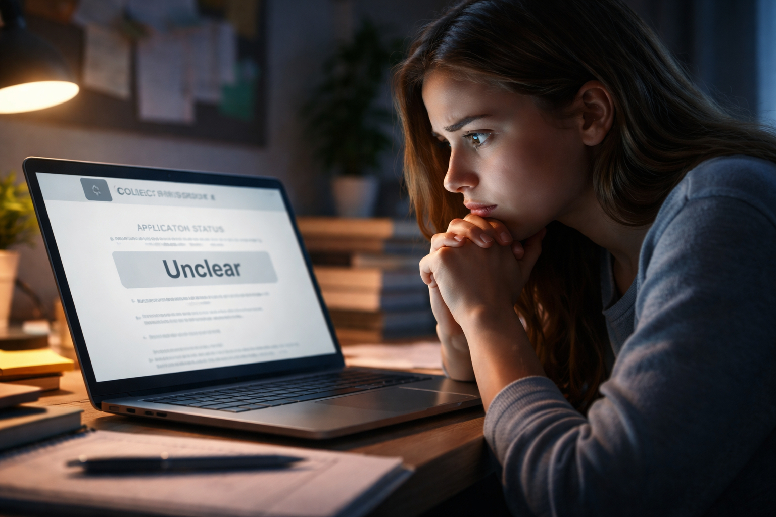 admission decision status unclear meaning